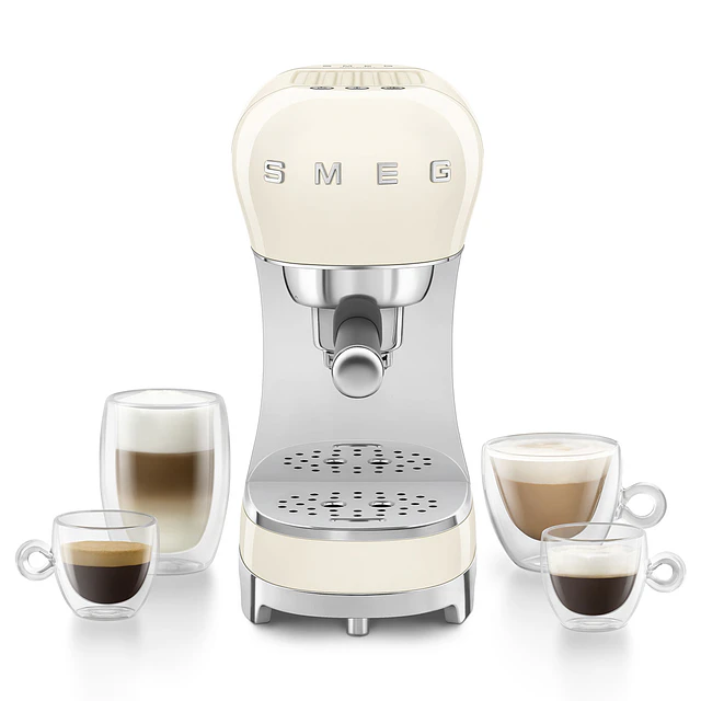 Máquina de Café Expresso Manual + Batedor de Leite, Creme ECF12CREU
