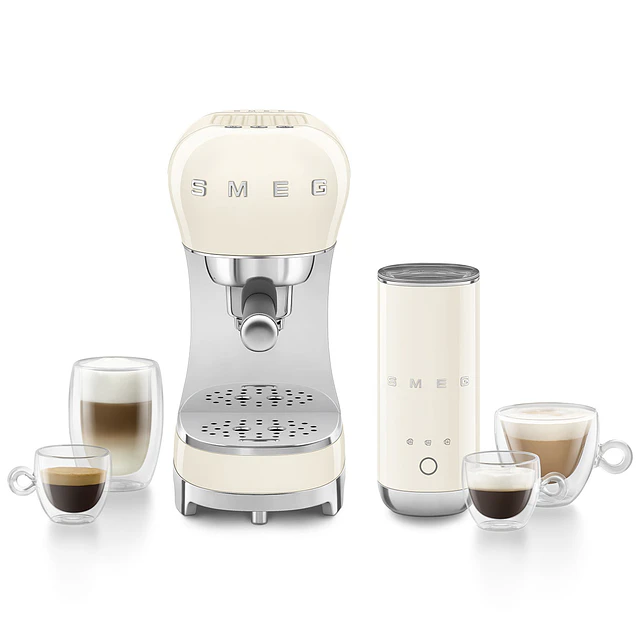 Máquina de Café Expresso Manual + Batedor de Leite, Creme ECF12CREU