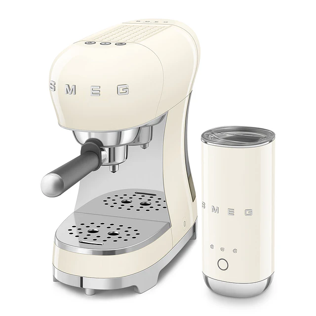 Máquina de Café Expresso Manual + Batedor de Leite, Creme ECF12CREU