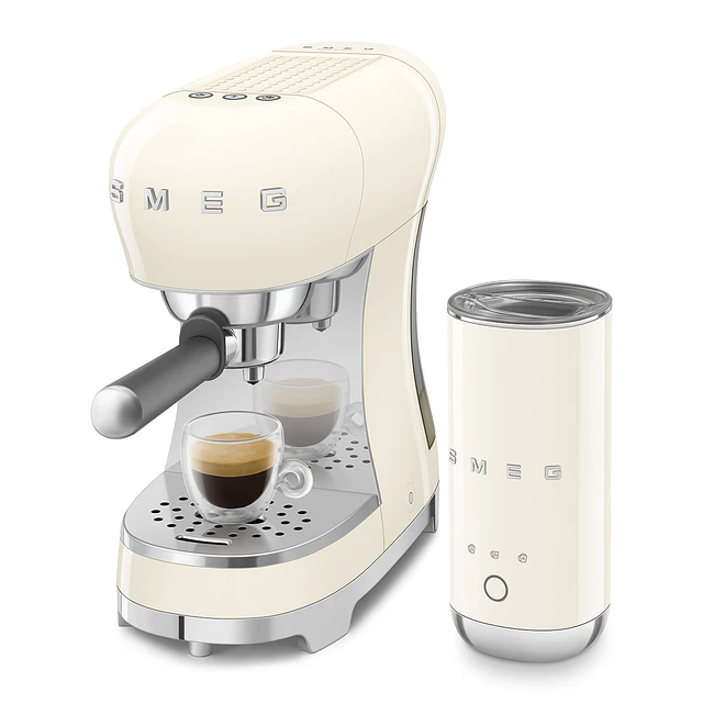 Máquina de Café Expresso Manual + Batedor de Leite, Creme ECF12CREU