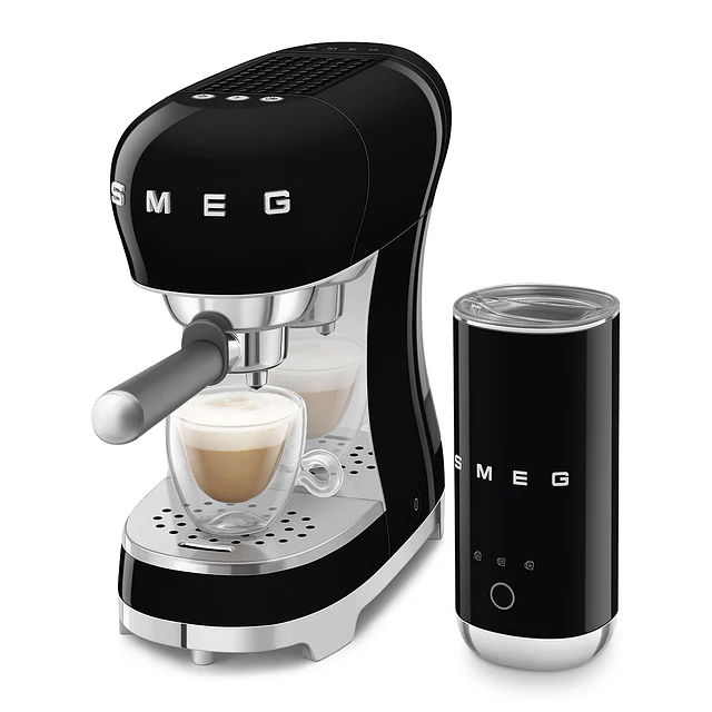 Máquina de Café Expresso Manual + Batedor de Leite, Preto ECF12BLEU