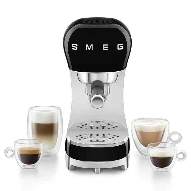 Máquina de Café Expresso Manual + Batedor de Leite, Preto ECF12BLEU