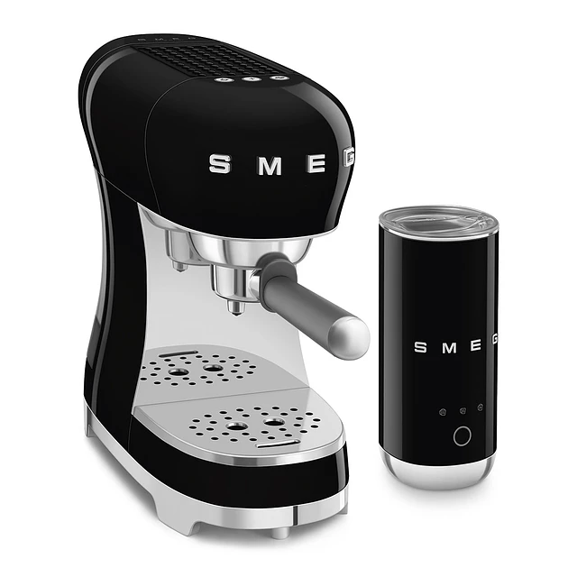 Máquina de Café Expresso Manual + Batedor de Leite, Preto ECF12BLEU