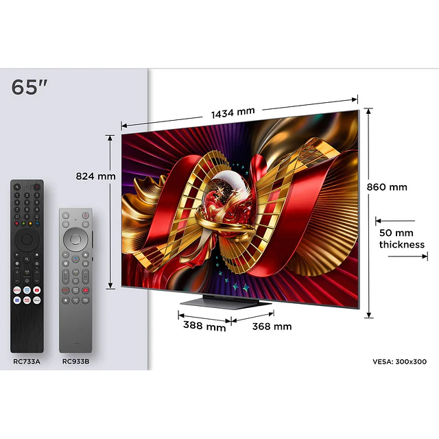 TV 4K MiniLED 164cm - 65' TCL 65C8L
