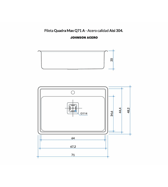 Lavaplatos QUADRA MAX Q71 A