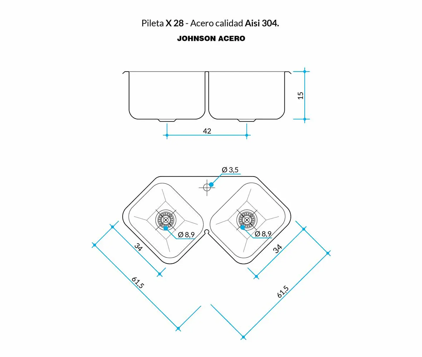 Lavaplatos X28 Esquinero 4