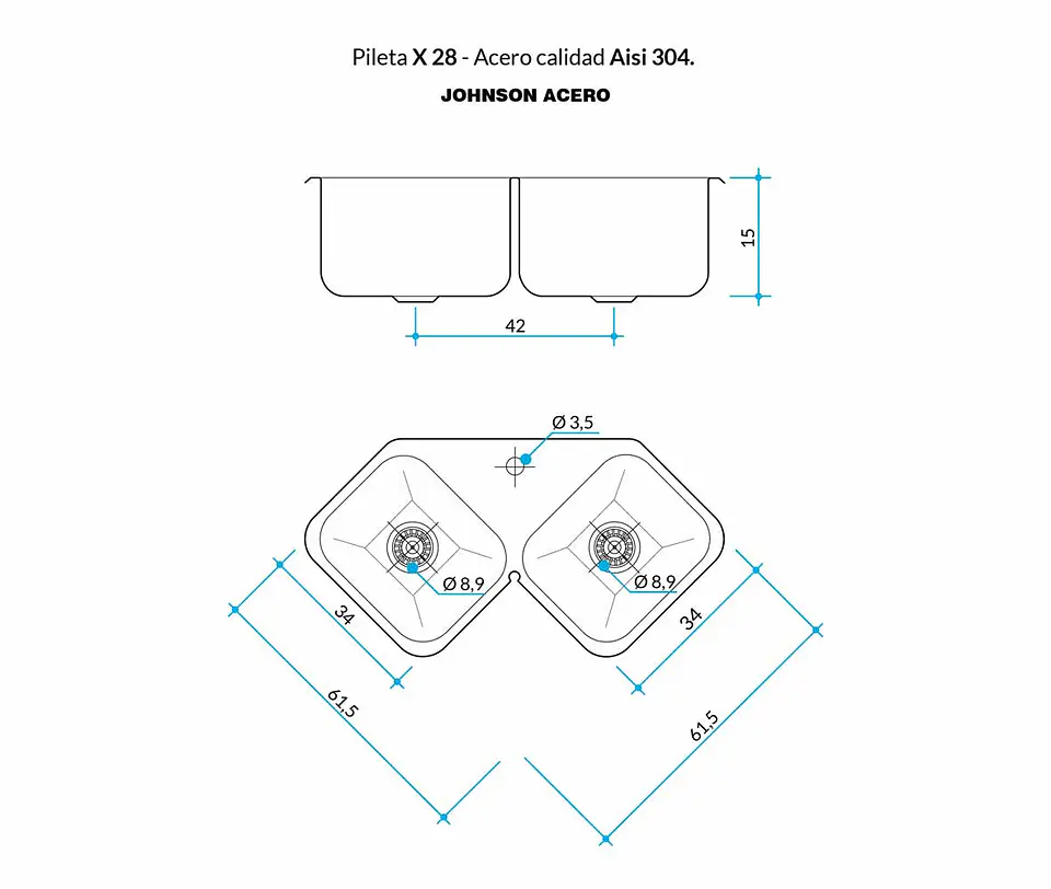 Lavaplatos X28 Esquinero 4