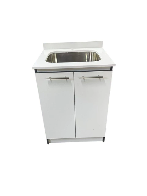 Mueble Cubierta Cuarzo con Lavadero Acero Inoxidable