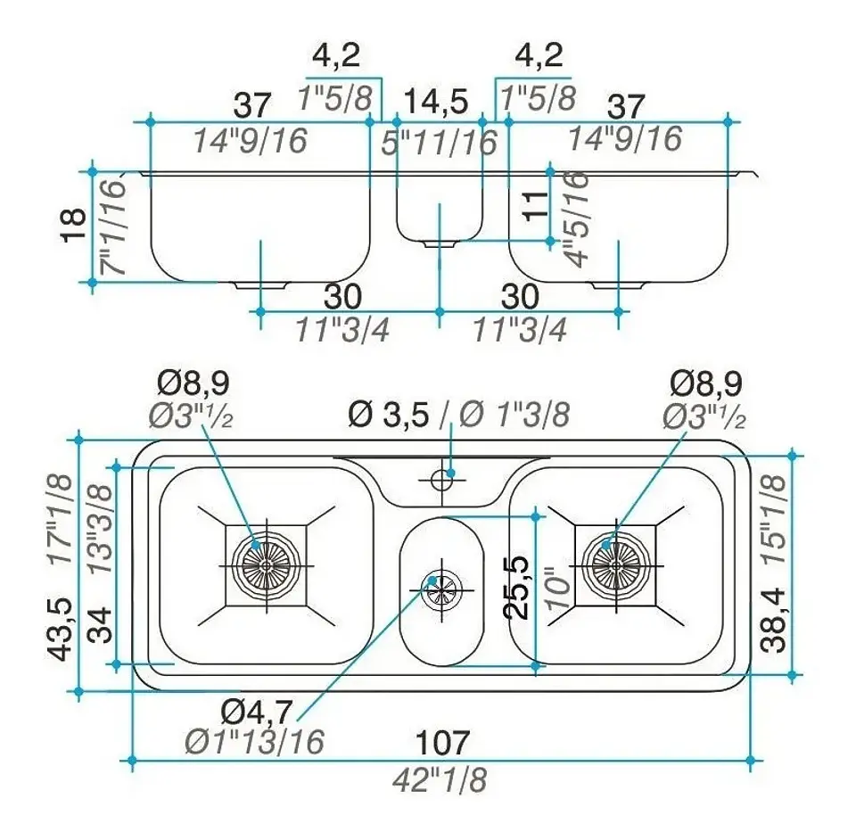 Lavaplatos Triple  2
