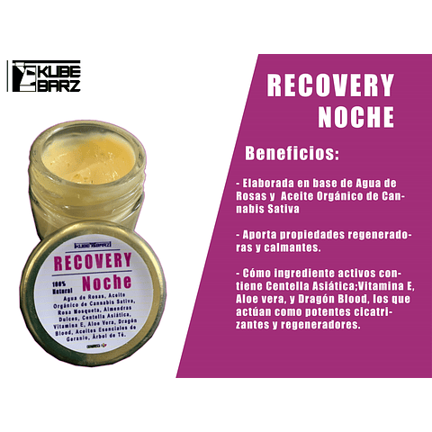 Crema regeneradora Recovery Noche - Regeneración y Calmante Versión 30 ml