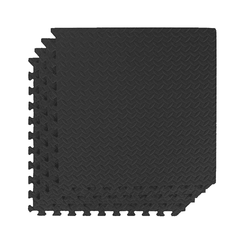 Set Tatami 60 × 60 cm Eva Negro - 4 piezas