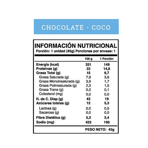 WILD PROTEIN VEGANA CHOCOLATE COCO 5 UNIDADES
