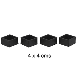 Pack 4 Repuesto Regatones de Goma 4 x 4 cms