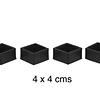 Pack 4 Repuesto Regatones de Goma 4 x 4 cms