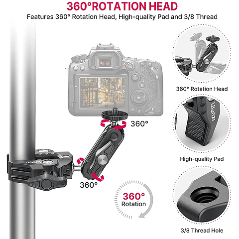 Abrazadera de Montaje Ulanzi R094 Soporte Cámara Celular