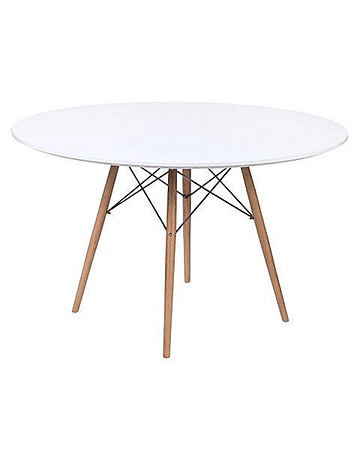 Comedor circular estilo Eames 120 cms + 6 Sillas Eames DS...