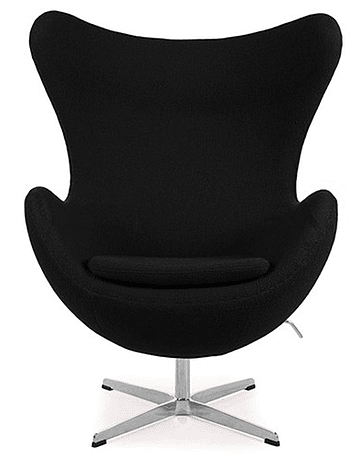 Silla sillon Huevo (Egg chair) Arne Jacobsen Negro*