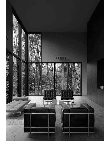 Sofá poltrona modelo LC2 Le Corbusier ecocuero Negro