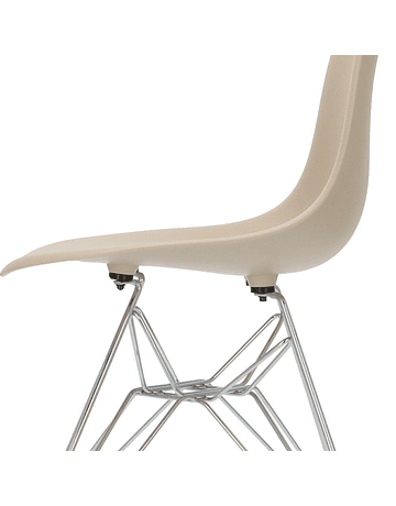 Silla Eames DSR Beige con patas metal EIFFEL