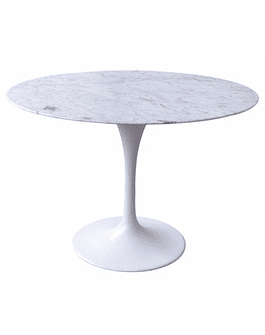 Mesa Tulip Eero Saarinen Mármol Carrara* 110cm con borde Bicelado- COPIAR