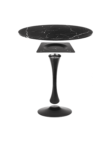 Mesa Tulip (vinilo de cuarzo) negro 80cm