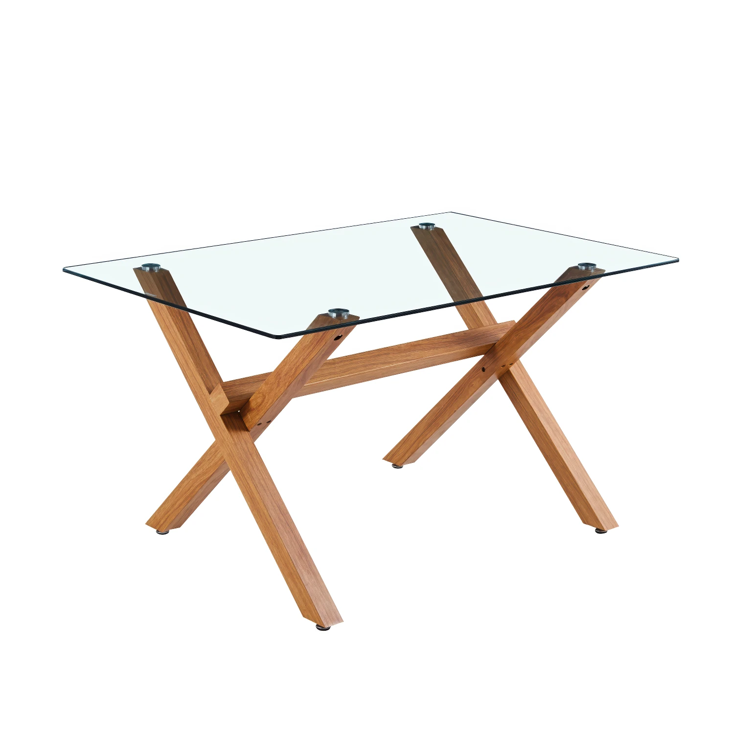 Mesa Nordic Cross Rectangular Vidrio 140x90 cms