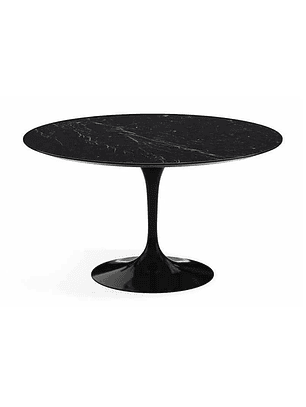 Mesa Tulip de Mármol Negro Marquina* Eero Saarinen 140 cm con borde Biselado 