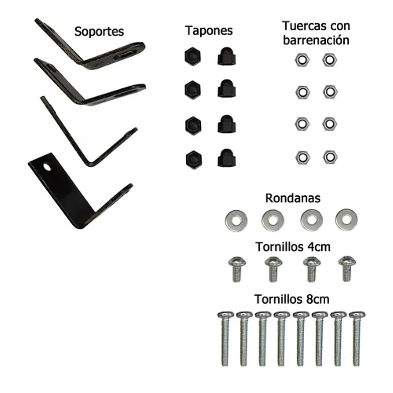 Set Hardware y fijaciones metálicas sillas Eames  1