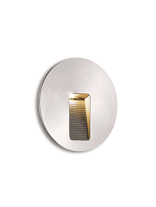 Embutido de Muro LED Redondo 3W Luz Cálida IP65 Plateado