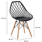 Silla Eames Mesh Single - Negro / Blanco  - Miniatura 2