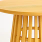 Mesa Redonda de 100 cm Madera Natural con Base Estilo Rejilla Reza Feiz - Miniatura 3