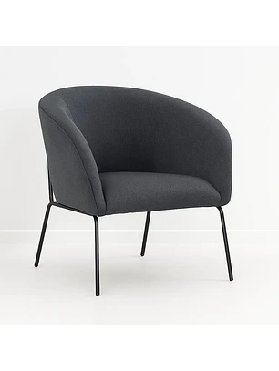 Sillón Arko de Terciopelo Gris