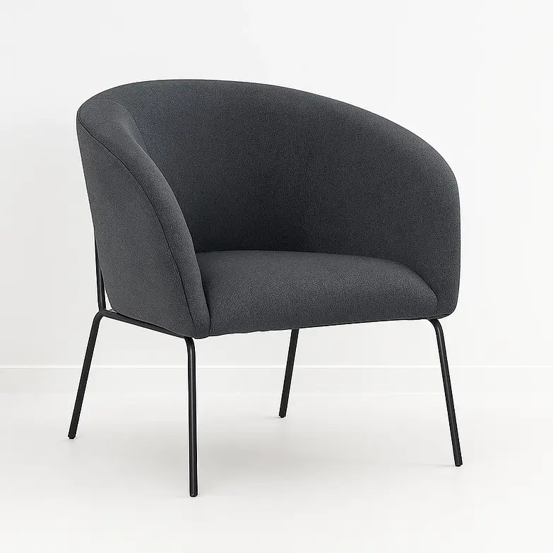 Sillón Arko de Terciopelo Gris 1