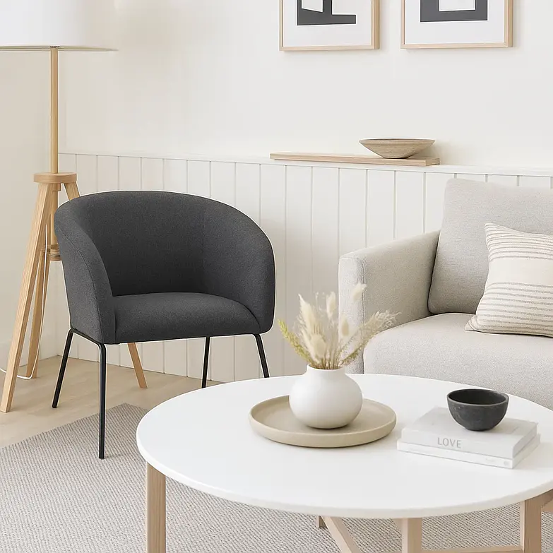 Sillón Arko de Terciopelo Gris 3