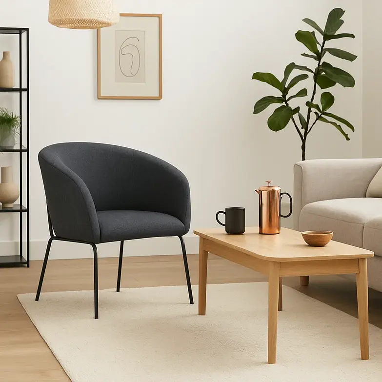 Sillón Arko de Terciopelo Gris 4