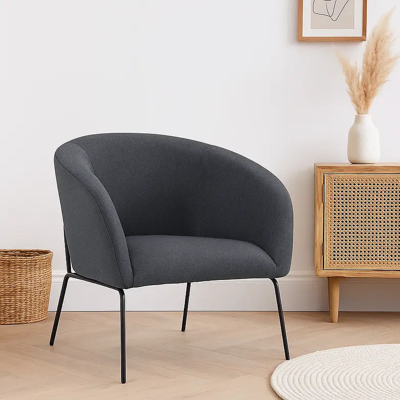 Sillón Arko de Terciopelo Gris 2