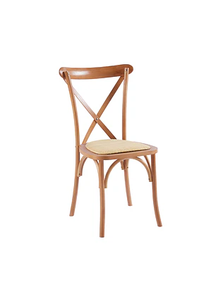 Silla Crossback Madera Avellana / Ratan  