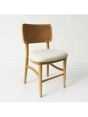 Silla Zen Haya Natural con Respaldo Tejido / Asiento Acolchado