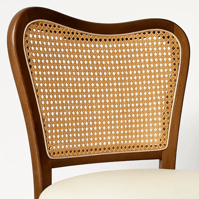 Silla Boho Chic de Respaldo Trenzado  4