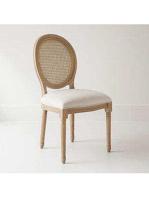 Silla de Comedor Madera Acolchada Luis XV