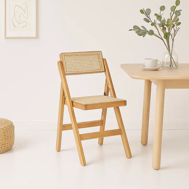Silla Mistral Plegable / Madera Rattan Natural 2