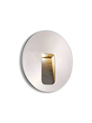 Embutido de Muro LED Redondo 3W Luz Cálida IP65 Plateado
