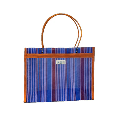 Bolsa del Mandado M - Líneas Azules y naranjo
