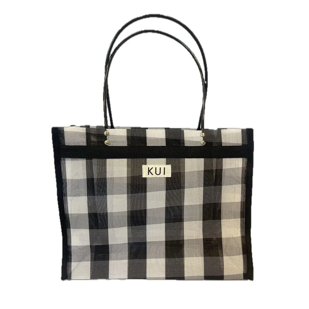 Bolsa del Mandado M - Día de Jardín Blanco y Negro