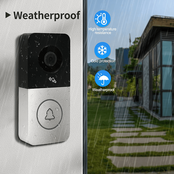 Video Portero WiFi 3MP 2K Cámara IP65 con Desbloqueo 6