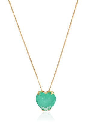 colar pingente coração pedra turmalina fusion