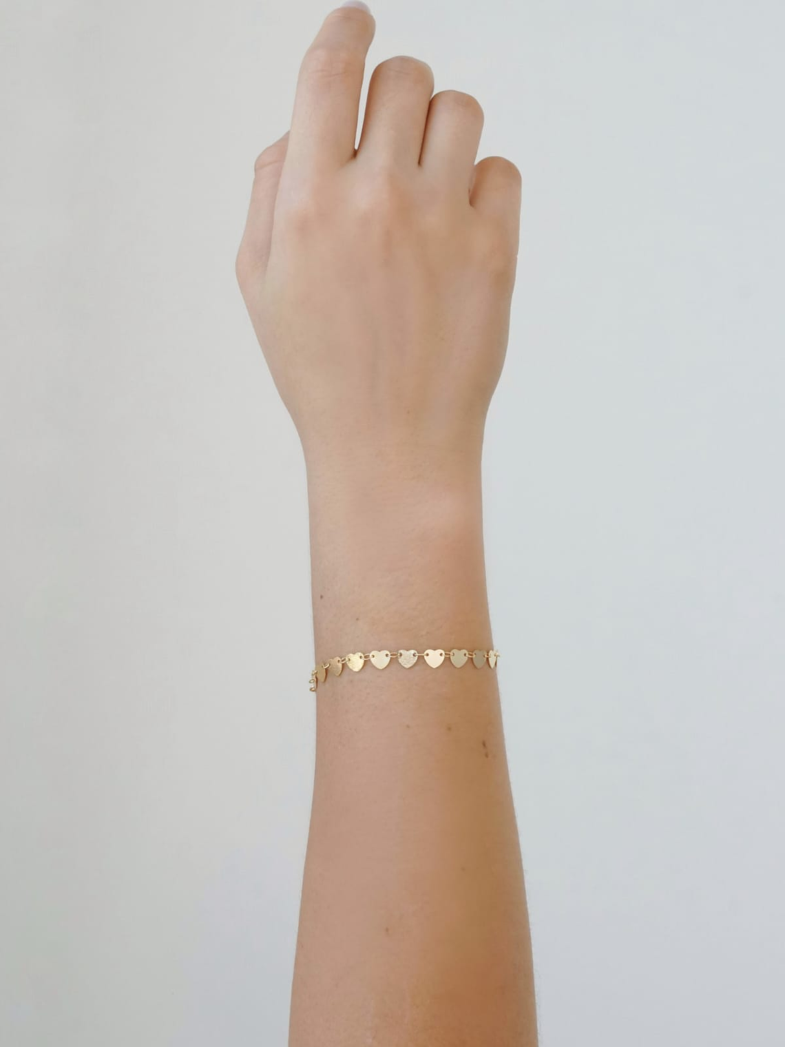 Pulseira coração achatado 2