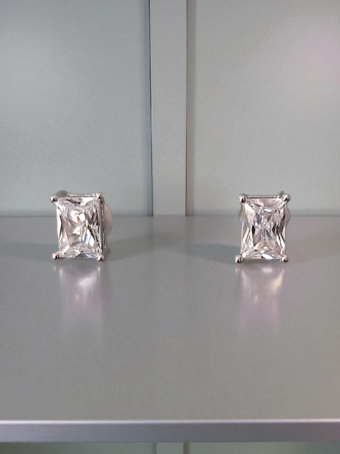 brinco zirconia retangular 1