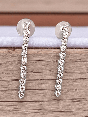 brinco fio de zirconias