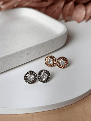 Brinco redondo com zirconia